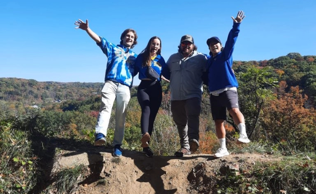 PARC hiking on a mountain